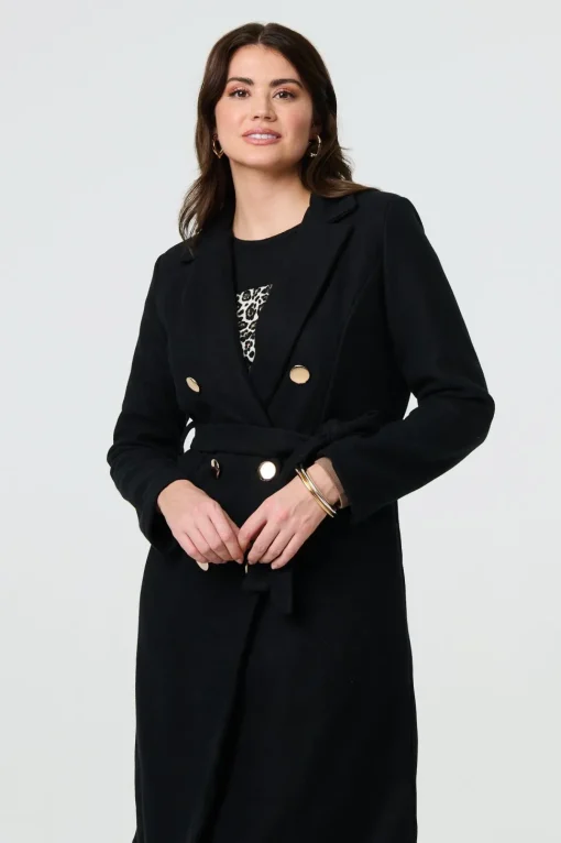 Button Front Tailored Coat