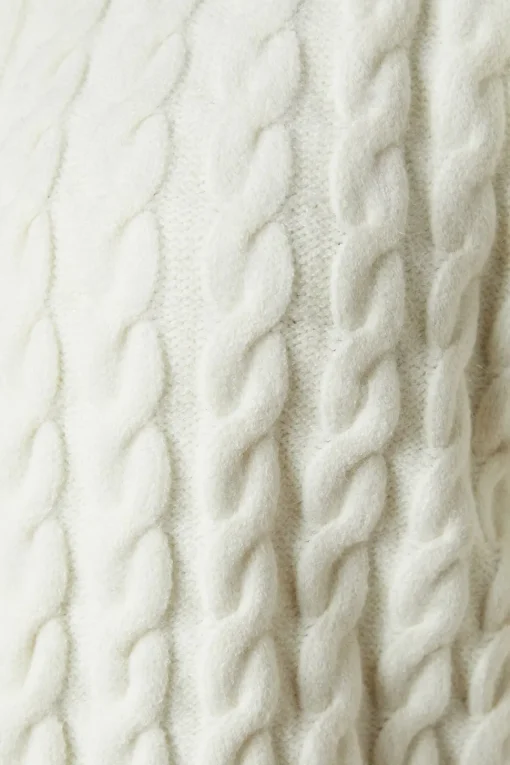 Cable Knitted Collared Cardigan
