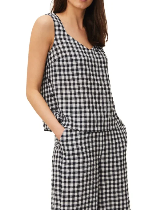 Calandra Gingham Top-Gingham
