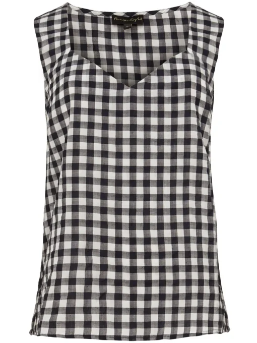 Calandra Gingham Top-Gingham