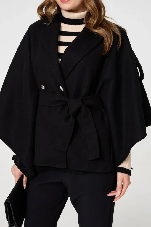 Cape Coat With Belt