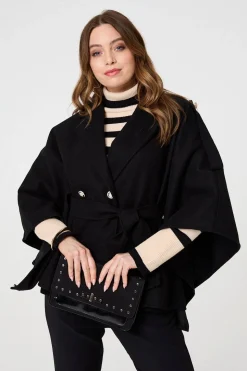 Cape Coat With Belt