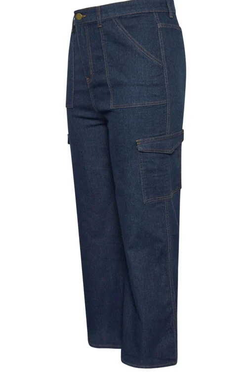 Cargo Pocket Straight Leg Jeans