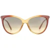 Cat Eye Light Brown Transparent Brown Gradient Sunglasses