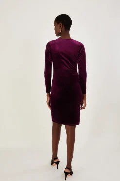 Cece Velvet Shift Dress