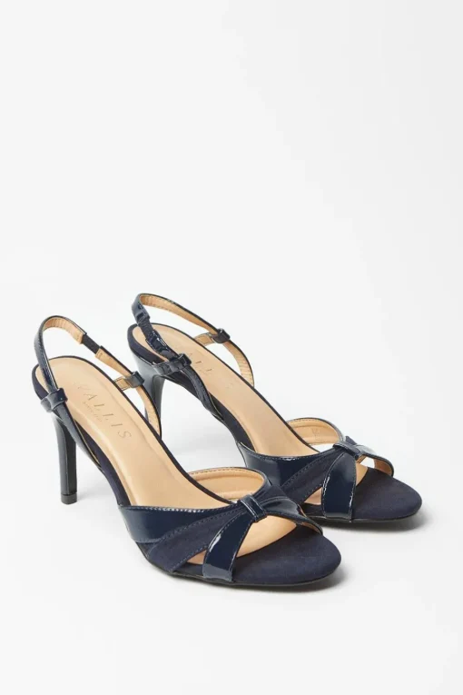 Celeste Cut Out Detail Slingback Heeled Sandals