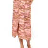 Clouded Tiger Button Skirt-Animal Print