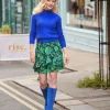 Cobalt Cable Knit Ribbed Cuff Jumper