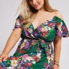 Cold Shoulder Wrap Dress