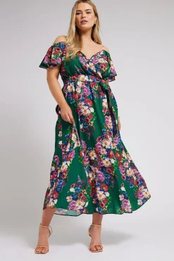Cold Shoulder Wrap Dress