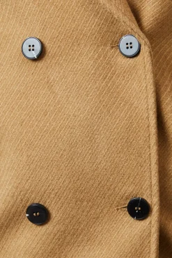 Collar Detail Double Breasted Jacket