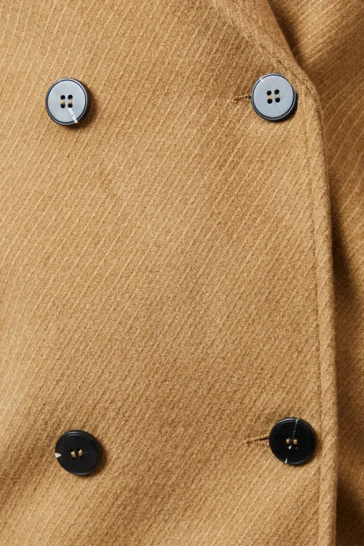 Collar Detail Double Breasted Jacket