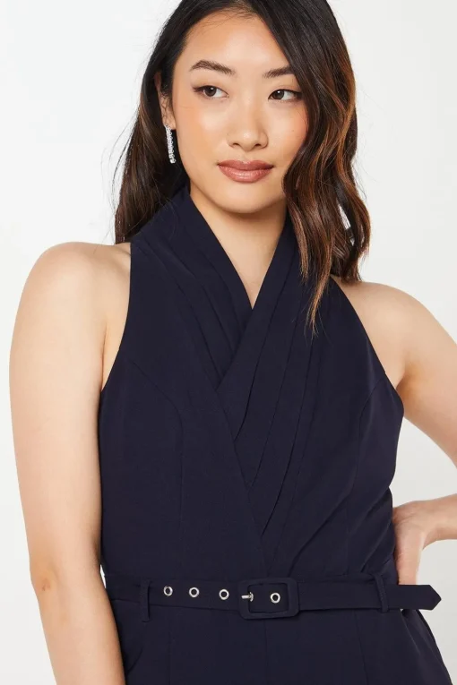 Collared Straight Leg Jumpsuit
