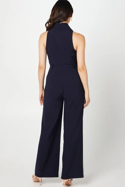 Collared Straight Leg Jumpsuit