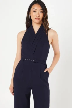 Collared Straight Leg Jumpsuit