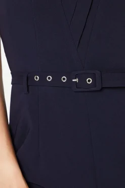 Collared Straight Leg Jumpsuit