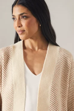 Colour Block Fringe Detail High Neck Jumper