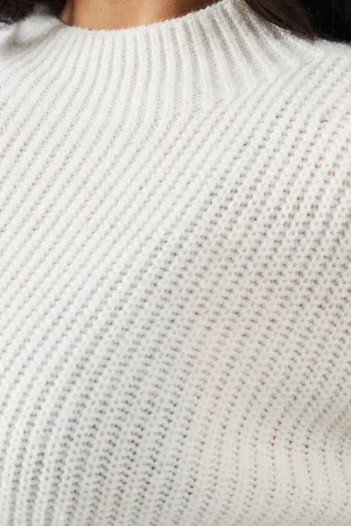 Colourblock Stripe Detail High Neck Jumper