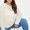 Contrast Hem Crochet Jumper