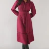 Contrast Piping Tie Waist Shirt Dress