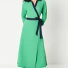 Contrast Wrap Dress