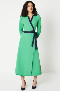 Contrast Wrap Dress