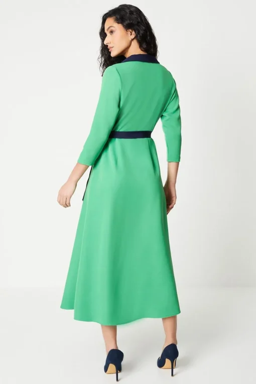 Contrast Wrap Dress