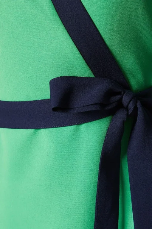 Contrast Wrap Dress