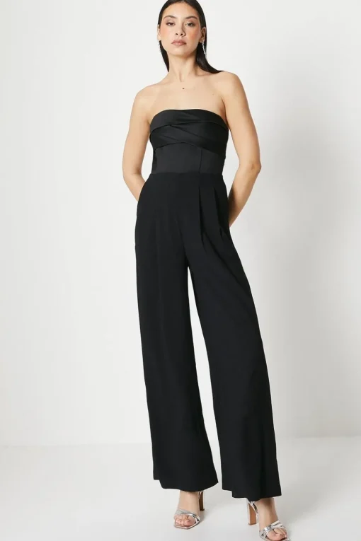 Corset Bodice Wide Leg Jumpsuit