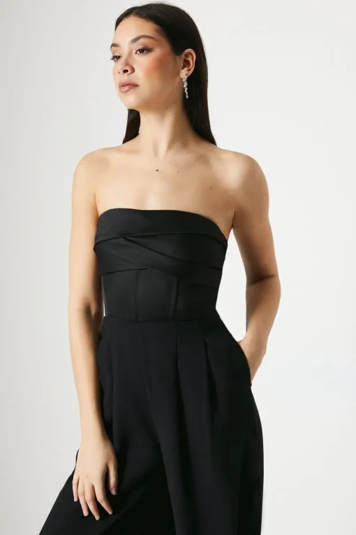Corset Bodice Wide Leg Jumpsuit