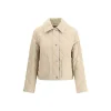 Cotton Jacket with Corduroy Collar and Archivio Check Lining