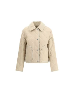Cotton Jacket with Corduroy Collar and Archivio Check Lining