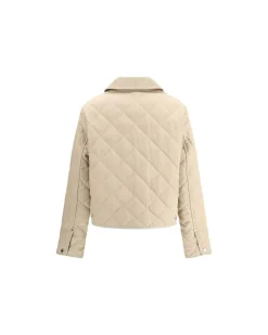 Cotton Jacket with Corduroy Collar and Archivio Check Lining