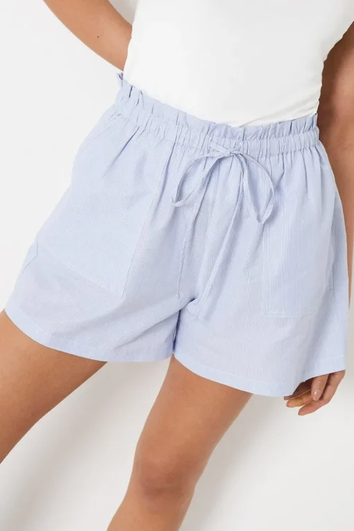 Cotton Poplin Stripe Shorts