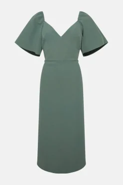 Crepe Cut Out Pencil Dress