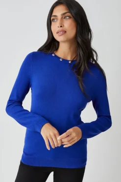 Crew Button Detail Jumper