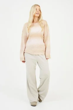 Crew Neck Space Dye Knitted Jumper