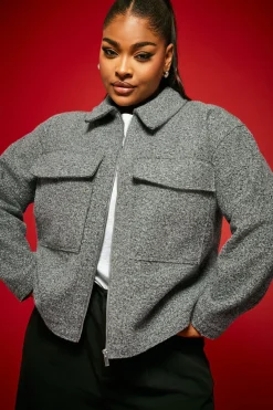 Cropped Boucle Jacket