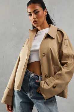 Cropped Length Trench Coat