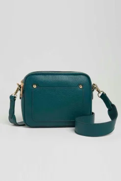 Crossbody Bag With Snake Print Strap