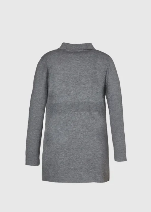 Curve Pocket Detail Longline Cardigan