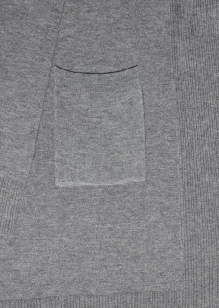 Curve Pocket Detail Longline Cardigan