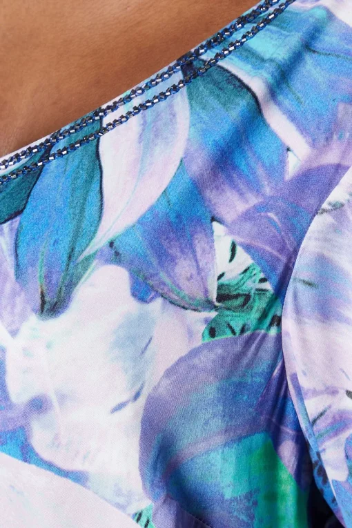 Curve Satin Ruffle Sleeve Shift