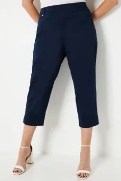 Curve Side Zip Stretch Crop Trousers