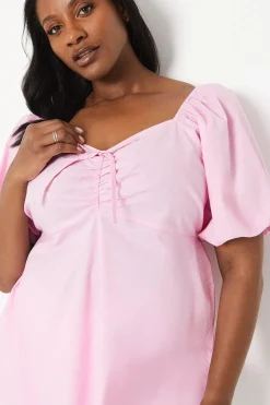 Curve Tie Front Square Neck Top