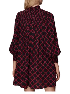Daisy Trellis Smocked Dress-Geometric