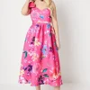Debut London by Coast Floral One Shoulder Dress