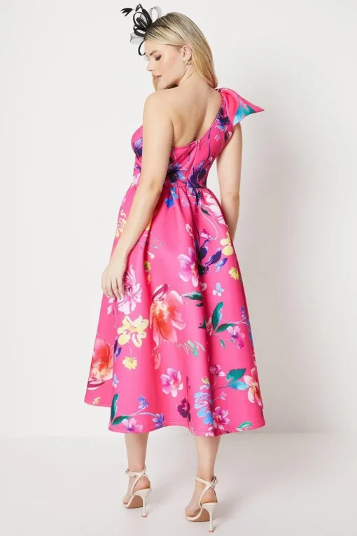 Debut London by Coast Floral One Shoulder Dress