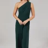 Debut London by Coast Ruched One Shoulder Scuba Crepe Bridesmaids Jumpsuit