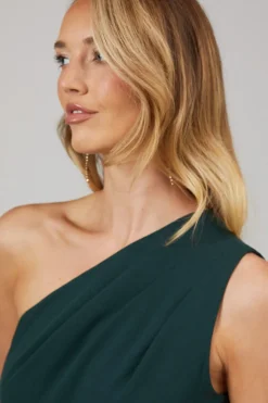 Debut London by Coast Ruched One Shoulder Scuba Crepe Bridesmaids Jumpsuit